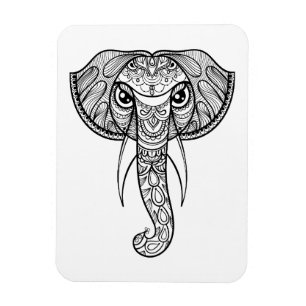 Ímã Doodle da cabeça do elefante