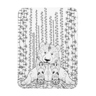 Ímã Doodle de bambu da panda