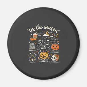 Imã Doodle de Halloween É a Temporada Desenho de Bruxa