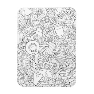 Ímã Doodle do café e do chá