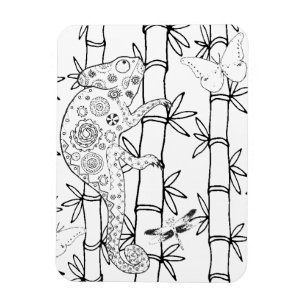 Ímã Doodle do camaleão