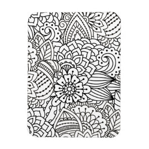 Ímã Doodle do design da flor