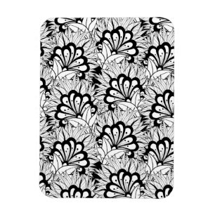 Ímã Doodle do teste padrão de flor