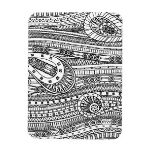 Ímã Doodle étnico do teste padrão