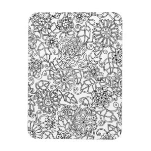 Ímã Doodle floral étnico