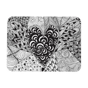 Ímã Doodle inspirado do coração