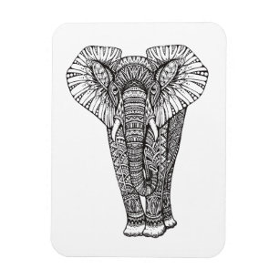 Ímã Doodle modelado fantasia do elefante