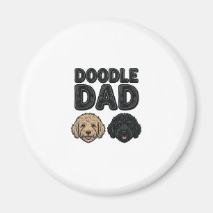 Imã Doodle Pai Camisa Vintage do Pai do Cão Design_1
