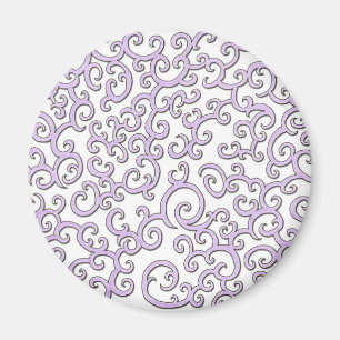Imã Doodle roxo de Swirley