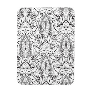 Ímã Doodle tribal abstrato