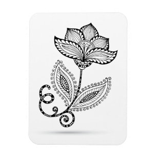 Ímã Doodles de Paisley Mehndi do Henna
