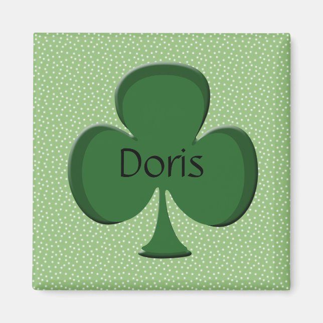 Imã Doris Shamrock Name Magnet (Frente)