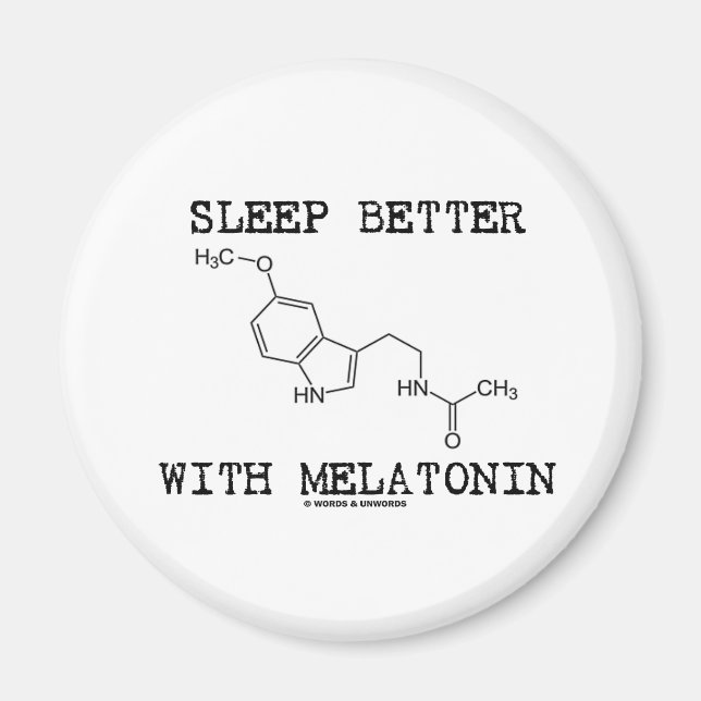 Imã Dorme Melhor Com Melatonina (Molécula Química) (Frente)