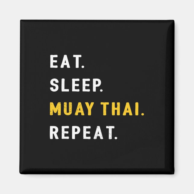 Imã Dormir Muay Thai Engraçado Mma Kickboxing Comer  (Frente)