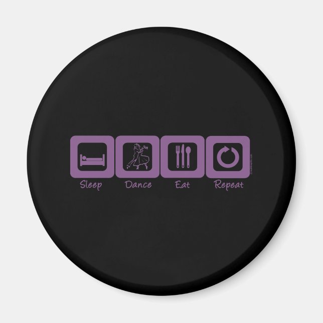 Imã Dormir Salão Comer Repetir (Frente)