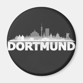 Imã Dortmund City Skyline íman de frigorífico