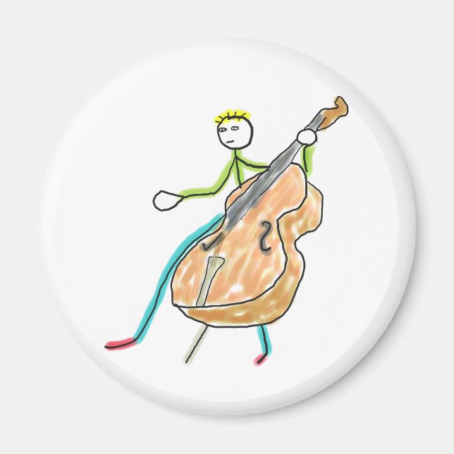 Imã Double Bass Stickman (Frente)