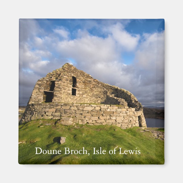 Imã Doune Broch, Carloway, Ilha de Lewis Magnet (Frente)