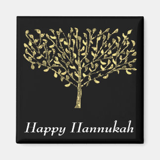 Imã Dourada árvore Chanukah Magnet