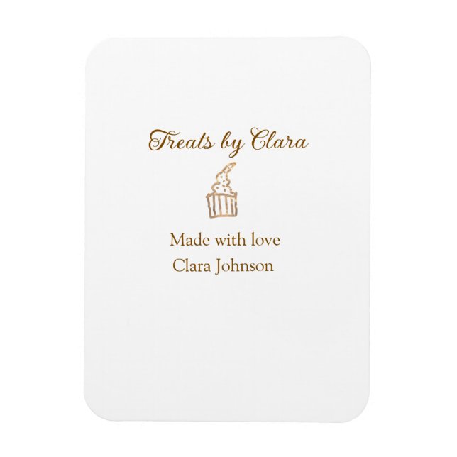 Ímã Dourada faísca trata padaria feita com nome de adi (Vertical)