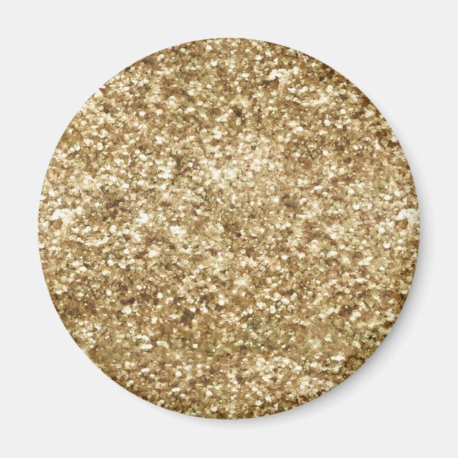 Imã Dourada Glitter Confetti (Frente)