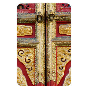 Ímã Dourada renda de metal na porta