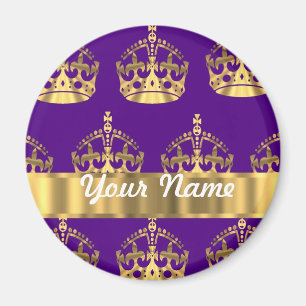 Imã Douradas coroas em roxo