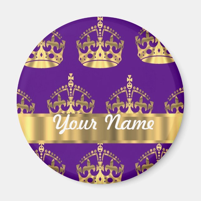 Imã Douradas coroas em roxo (Frente)