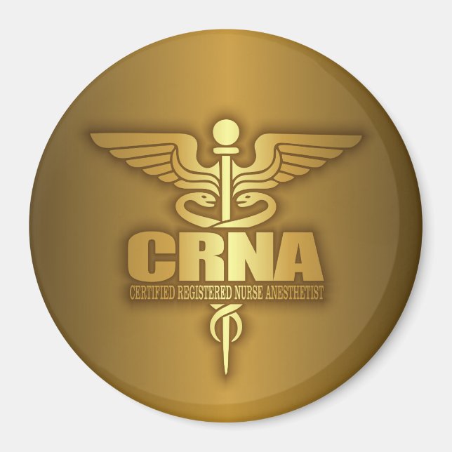Imã Dourado Caduceus (CRNA) (Frente)