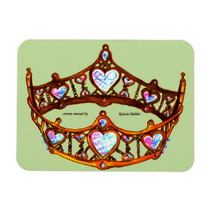 Ímã Dourado do verde da hortelã da tiara da cor