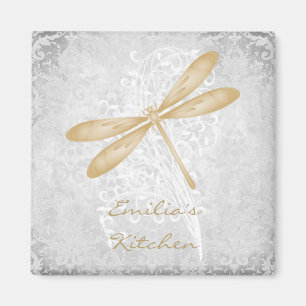 Imã Dourado Dragonfly - Magnet Personalizado