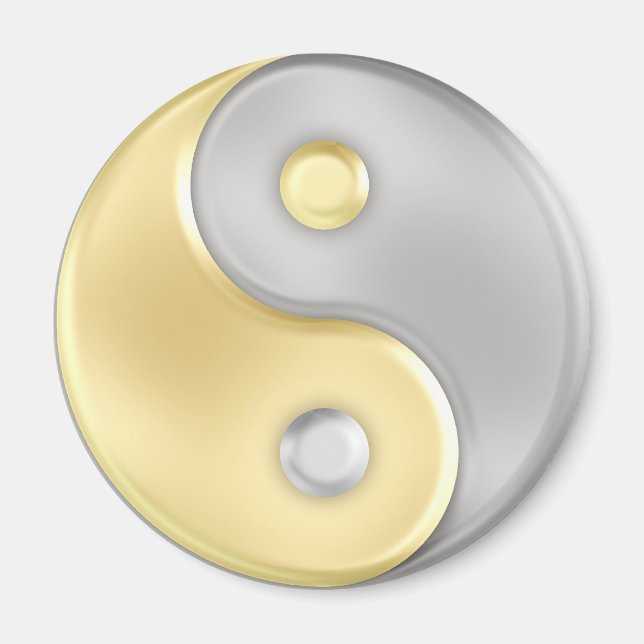 Imã Dourado e Silver Yin e Yang (Frente)