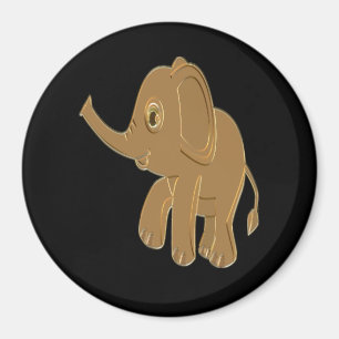Imã Dourado elefante bebê olhando para o céu