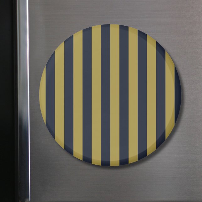 Imã Dourado Elegante e Marinho - faixas verticais azui (Criador carregado)