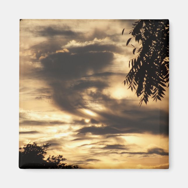 Imã Dourado Espessura do Sol Nublado (Frente)