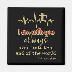 Imã Dourado Estou com você sempre KJV Escritura Crist