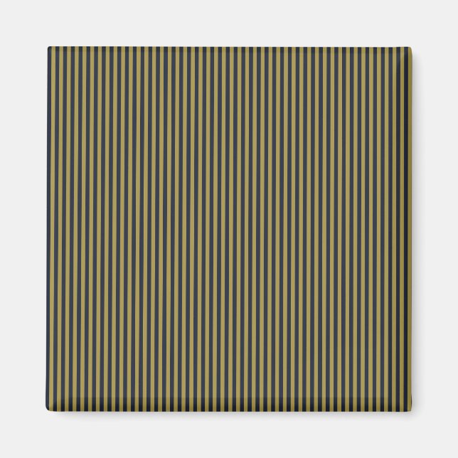Imã Dourado fino Elegante e Marinho Vertical Strips Ve (Frente)