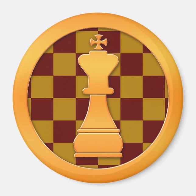 Imã Dourado Rei Chess Piece (Frente)