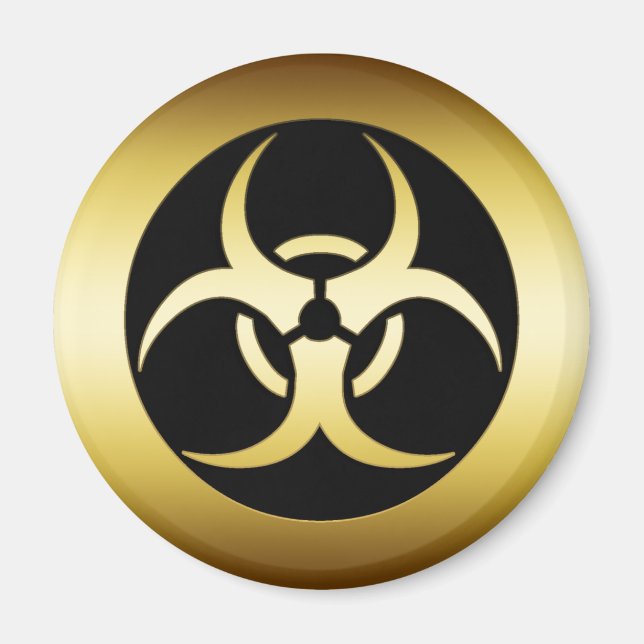 IMÃ DOURADO SÍMBOLO BIOHARZARD (Frente)