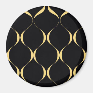 Imã Dourado, simples, moderno, gráfico ondulado luxuo