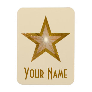 Ímã "Dourado" Star 'Nome", magneta flexível