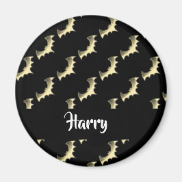 Imã Dourados morcegos em preto