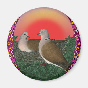 Imã Doves emoldurados