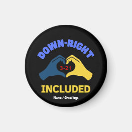 Imã Down-Right Included World Down Syndrome Day Aware