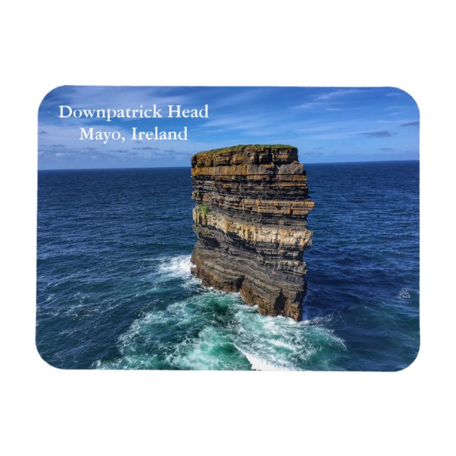 Ímã Downpatrick Head Mayo, Irlanda Magnet (Horizontal)