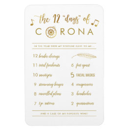 Ímã Doze Dias Engraçados de Corona | Feriado branco Do