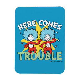 Ímã Dr. Seuss Coisa Um Coisa Dois Aqui Vem o Problem
