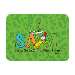 Ímã Dr. Seuss   Eu sou Sam. Sam eu sou.