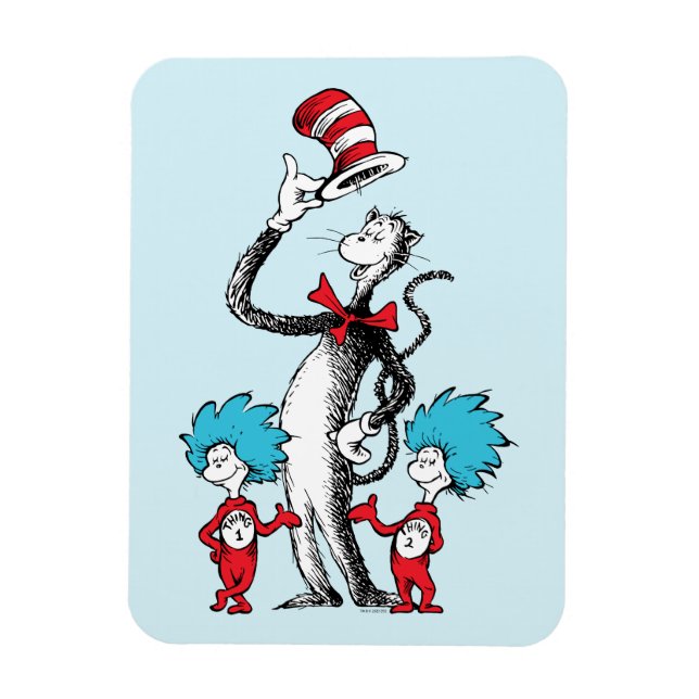 Ímã Dr. Seuss | Gato no Chapéu, Coisa Um e Coisa Dois (Vertical)