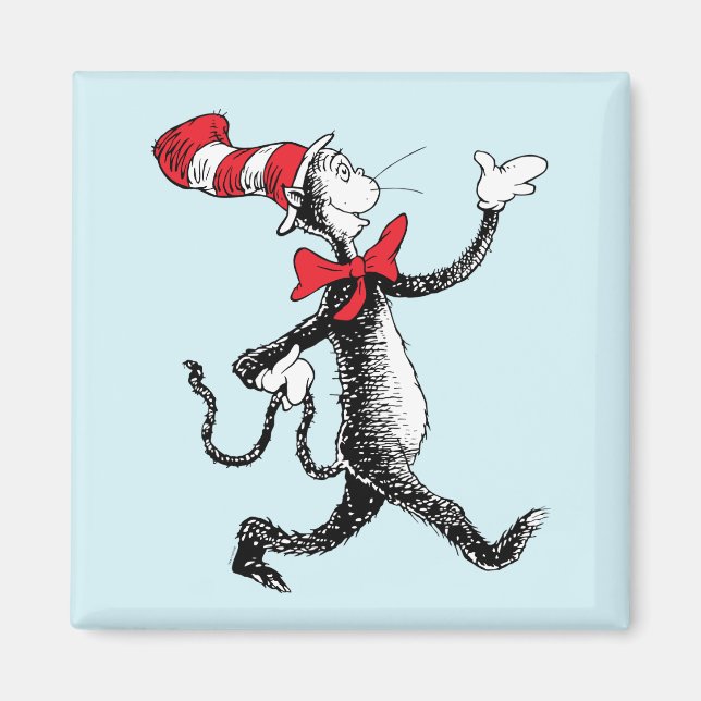 Imã Dr. Seuss | Gato no Chapéu Passarela do Gato (Frente)